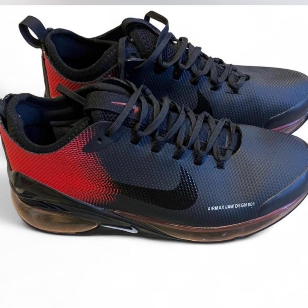 Nike Air Max Black and Red Athletic Shoes